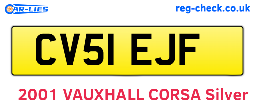 CV51EJF are the vehicle registration plates.