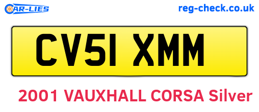 CV51XMM are the vehicle registration plates.
