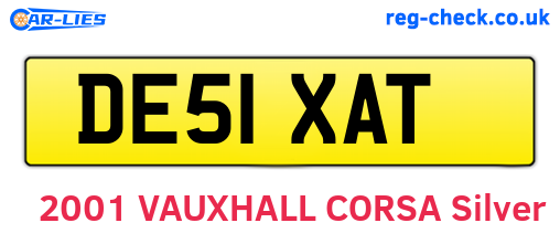DE51XAT are the vehicle registration plates.