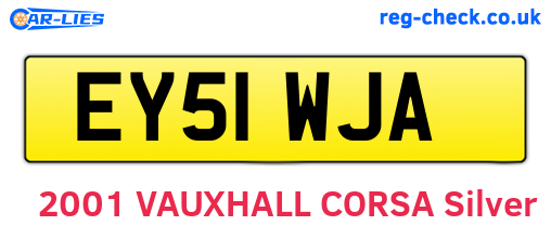 EY51WJA are the vehicle registration plates.