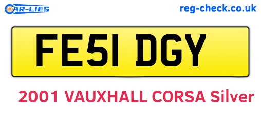 FE51DGY are the vehicle registration plates.