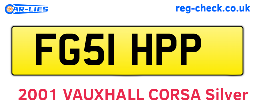 FG51HPP are the vehicle registration plates.