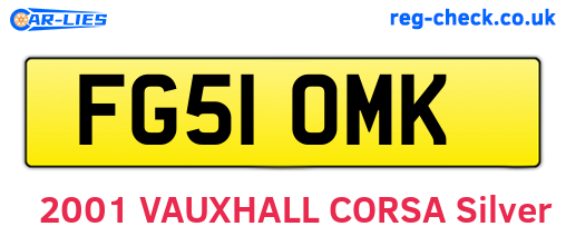 FG51OMK are the vehicle registration plates.
