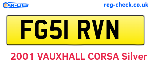 FG51RVN are the vehicle registration plates.