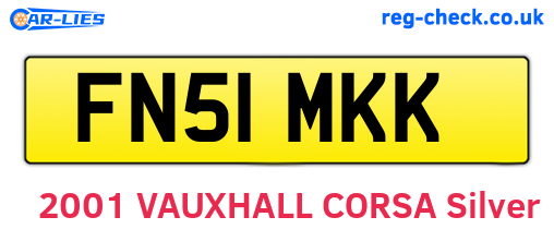 FN51MKK are the vehicle registration plates.