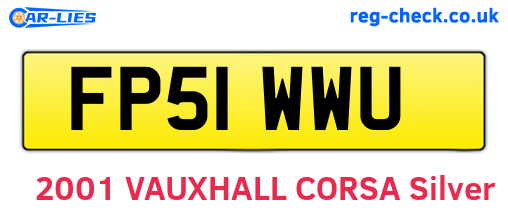 FP51WWU are the vehicle registration plates.