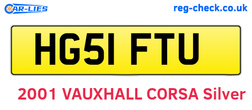 HG51FTU are the vehicle registration plates.