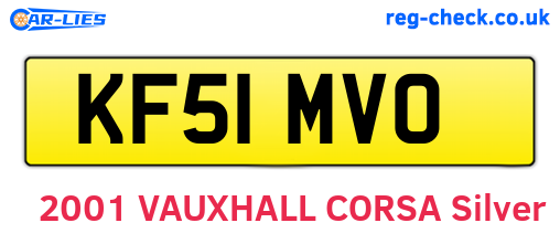 KF51MVO are the vehicle registration plates.
