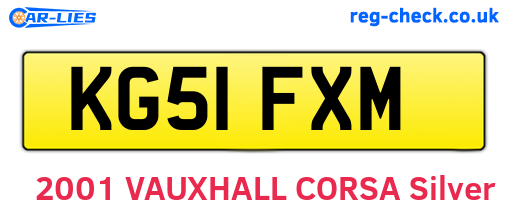 KG51FXM are the vehicle registration plates.