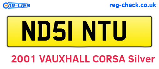 ND51NTU are the vehicle registration plates.