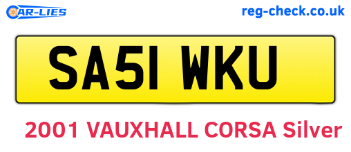 SA51WKU are the vehicle registration plates.