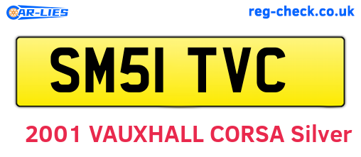 SM51TVC are the vehicle registration plates.