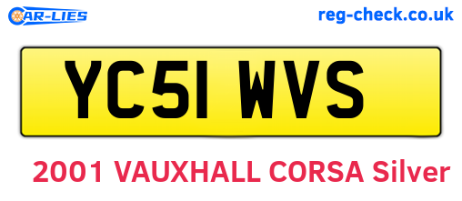YC51WVS are the vehicle registration plates.
