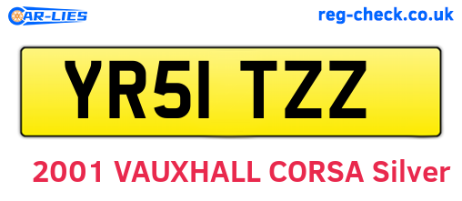 YR51TZZ are the vehicle registration plates.