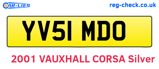 YV51MDO are the vehicle registration plates.