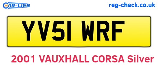 YV51WRF are the vehicle registration plates.