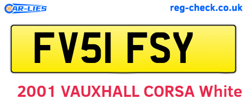 FV51FSY are the vehicle registration plates.