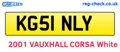 KG51NLY are the vehicle registration plates.