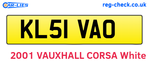KL51VAO are the vehicle registration plates.