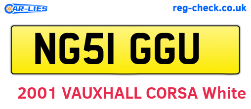 NG51GGU are the vehicle registration plates.