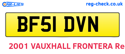 BF51DVN are the vehicle registration plates.