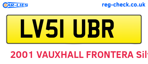 LV51UBR are the vehicle registration plates.
