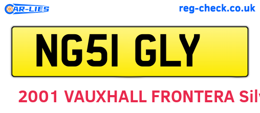 NG51GLY are the vehicle registration plates.