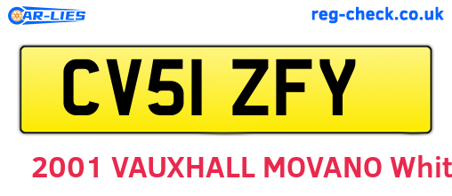 CV51ZFY are the vehicle registration plates.