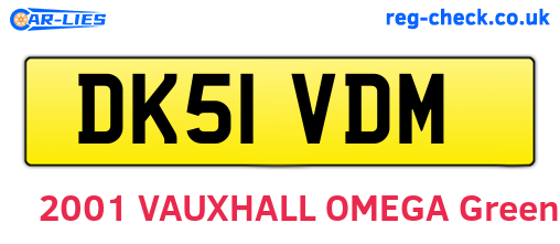 DK51VDM are the vehicle registration plates.