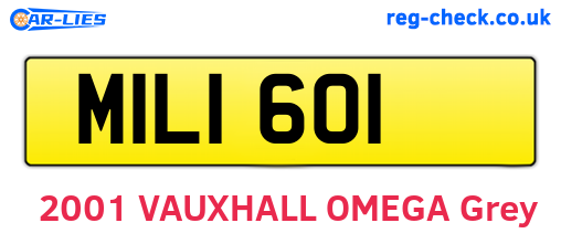 MIL1601 are the vehicle registration plates.