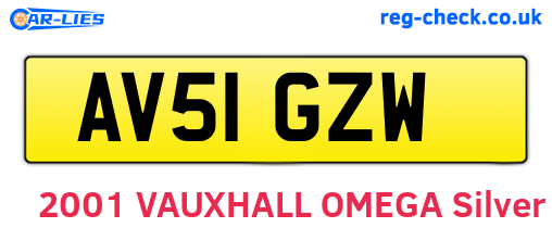 AV51GZW are the vehicle registration plates.
