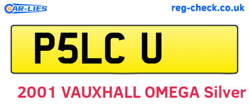P5LCU are the vehicle registration plates.