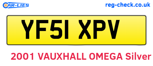 YF51XPV are the vehicle registration plates.