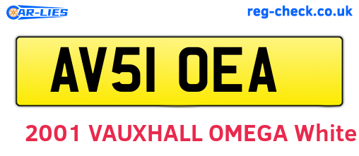 AV51OEA are the vehicle registration plates.