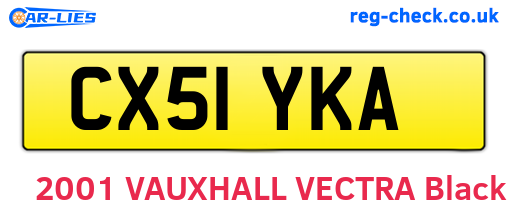 CX51YKA are the vehicle registration plates.