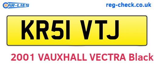 KR51VTJ are the vehicle registration plates.