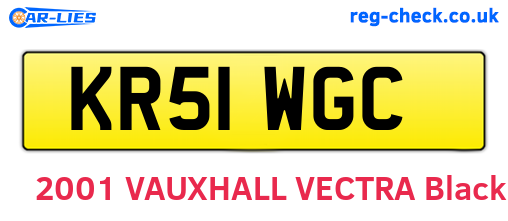 KR51WGC are the vehicle registration plates.