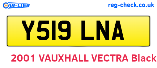 Y519LNA are the vehicle registration plates.