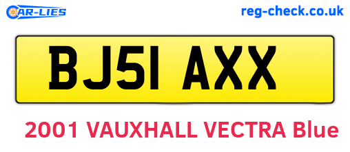 BJ51AXX are the vehicle registration plates.
