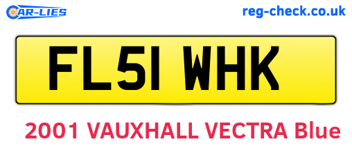 FL51WHK are the vehicle registration plates.