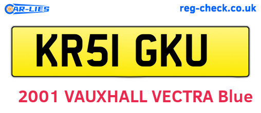KR51GKU are the vehicle registration plates.