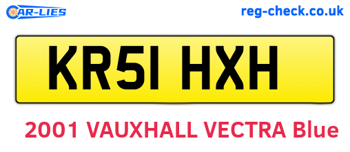 KR51HXH are the vehicle registration plates.
