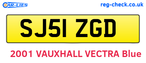 SJ51ZGD are the vehicle registration plates.