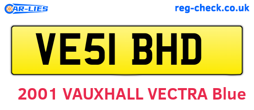 VE51BHD are the vehicle registration plates.