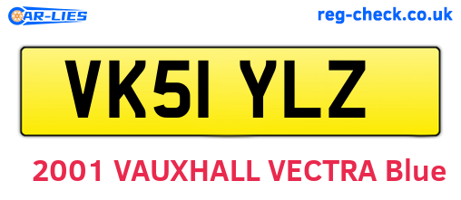 VK51YLZ are the vehicle registration plates.