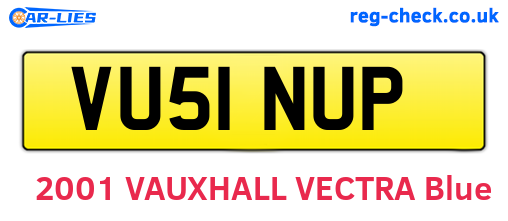 VU51NUP are the vehicle registration plates.
