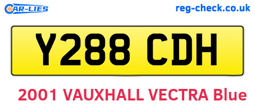 Y288CDH are the vehicle registration plates.