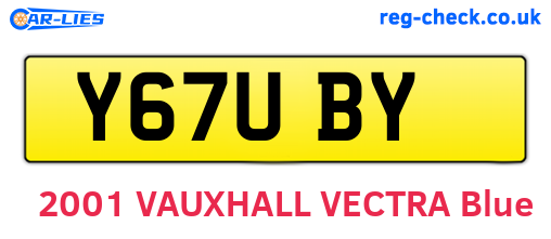 Y67UBY are the vehicle registration plates.