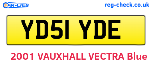 YD51YDE are the vehicle registration plates.