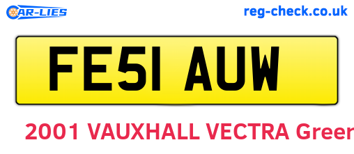 FE51AUW are the vehicle registration plates.